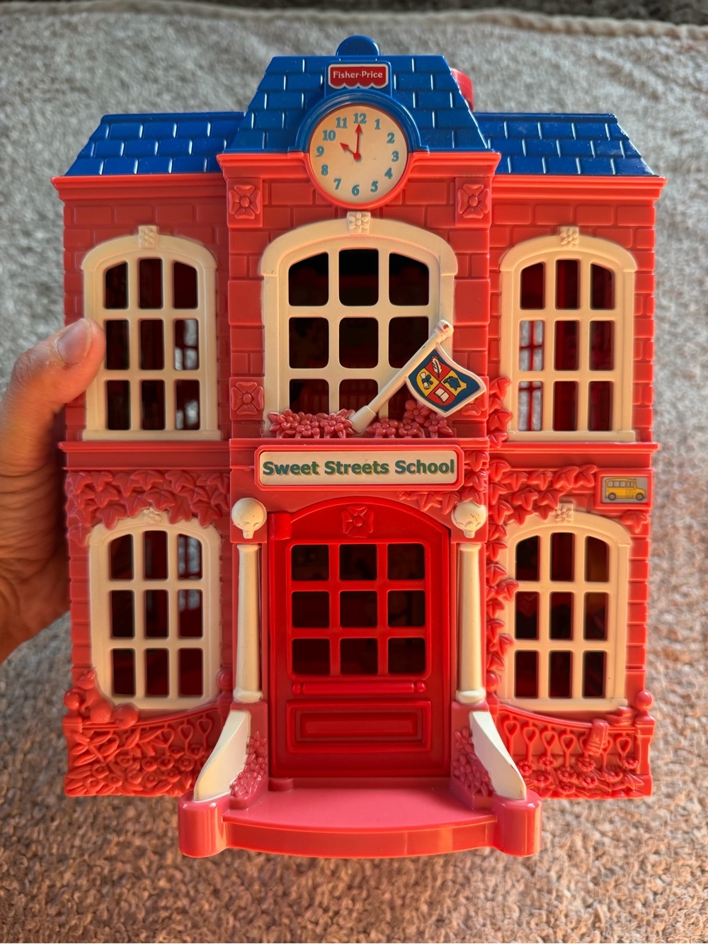 Vintage 2002 Fisher-Price Sweet Streets Schoolhouse Playset (Building Only)